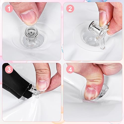 Miniatura 4 de Whaline Flotador inflable de 3 piezas para piscina con forma de corazón, flotador, tumbonas, tubo para verano, piscina, playa, despedida de soltera