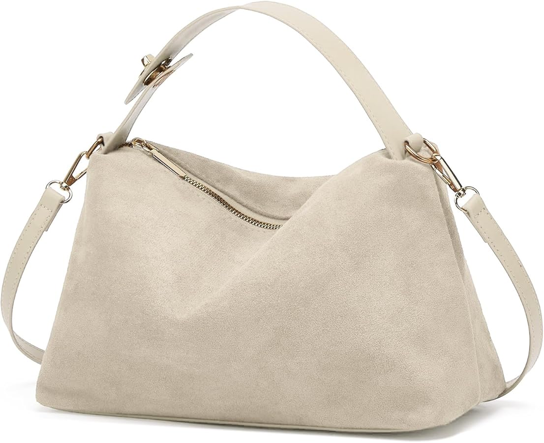 Amazon.com: Slouchy Suede Cloud Hobo Bags Women Crescent Satchels