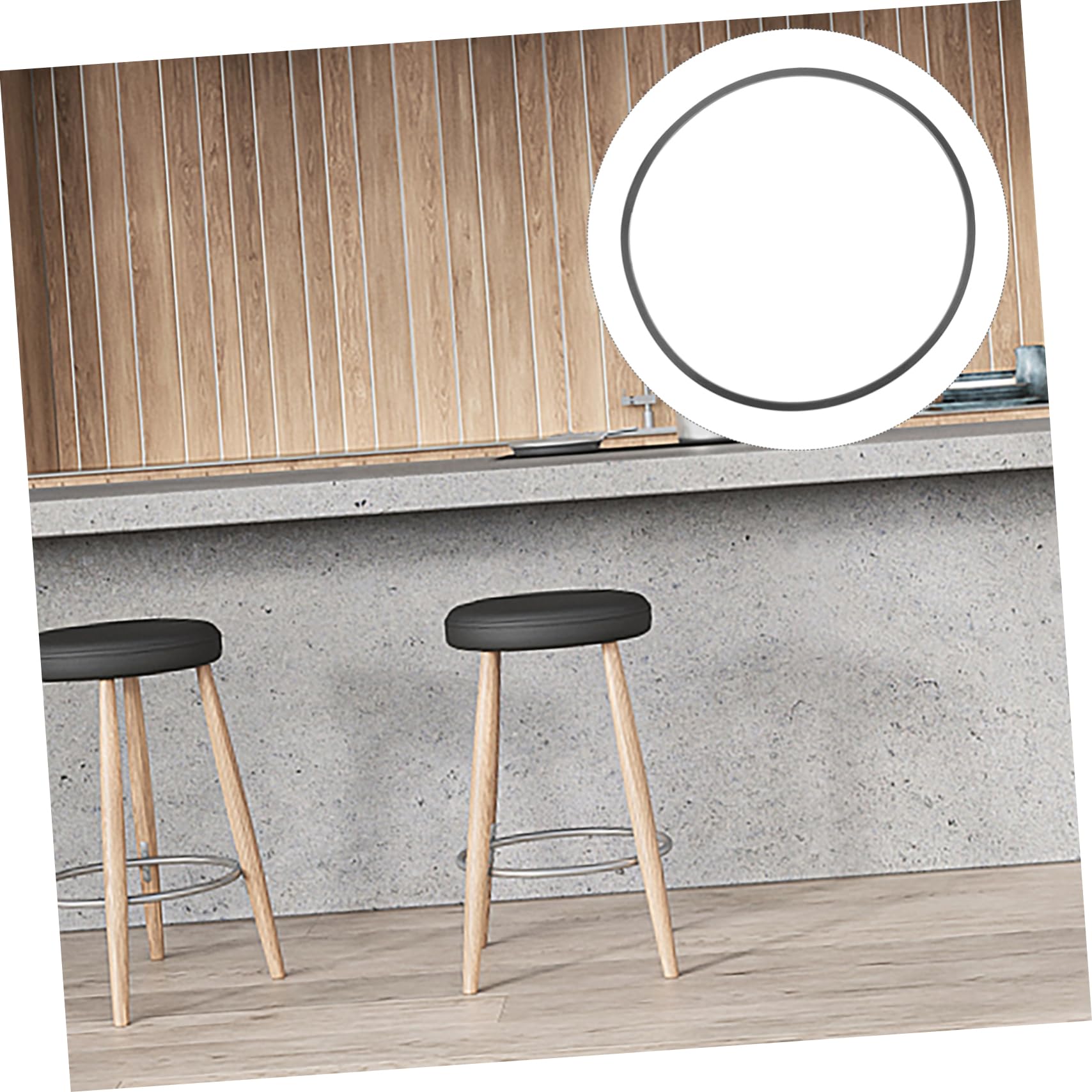 2 Pcs Bar Chair Chassis Rubber Ring Floor Protectors For Stool Leg