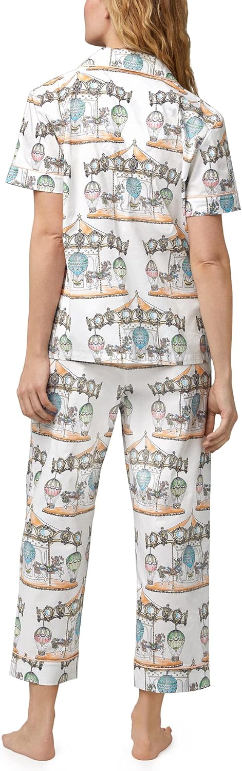 BedHead - S/S Poplin Capri PJ Set - Carousel - Medium - Image 3