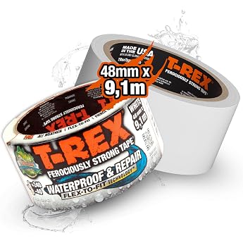 T-REX Waterproof Tape White Waterproof 48 mm x 9.1 m