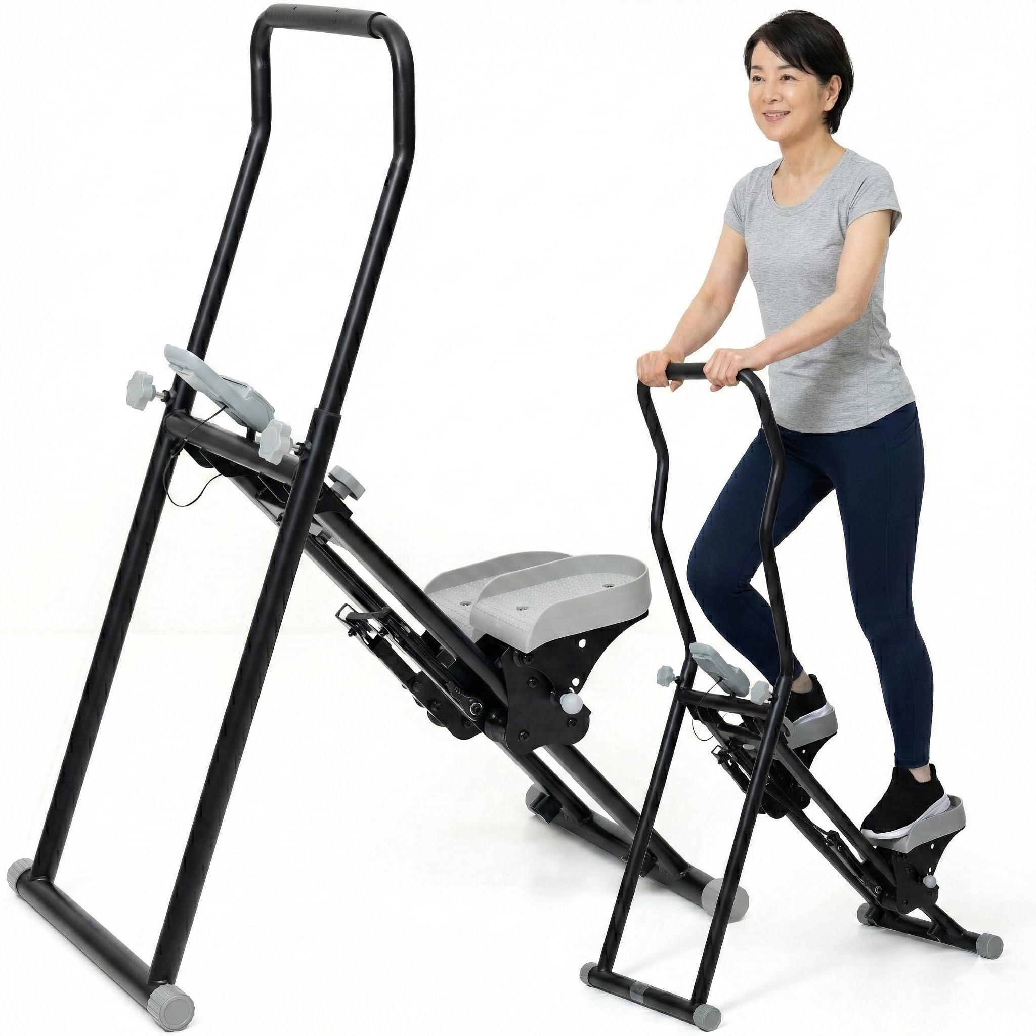 Amazon | 【手すり付き/耐荷重120kg】階段ステッパー 垂直クライマー Amazon | 【手すり付き/耐荷重120kg】階段ステッパー 垂直クライマー