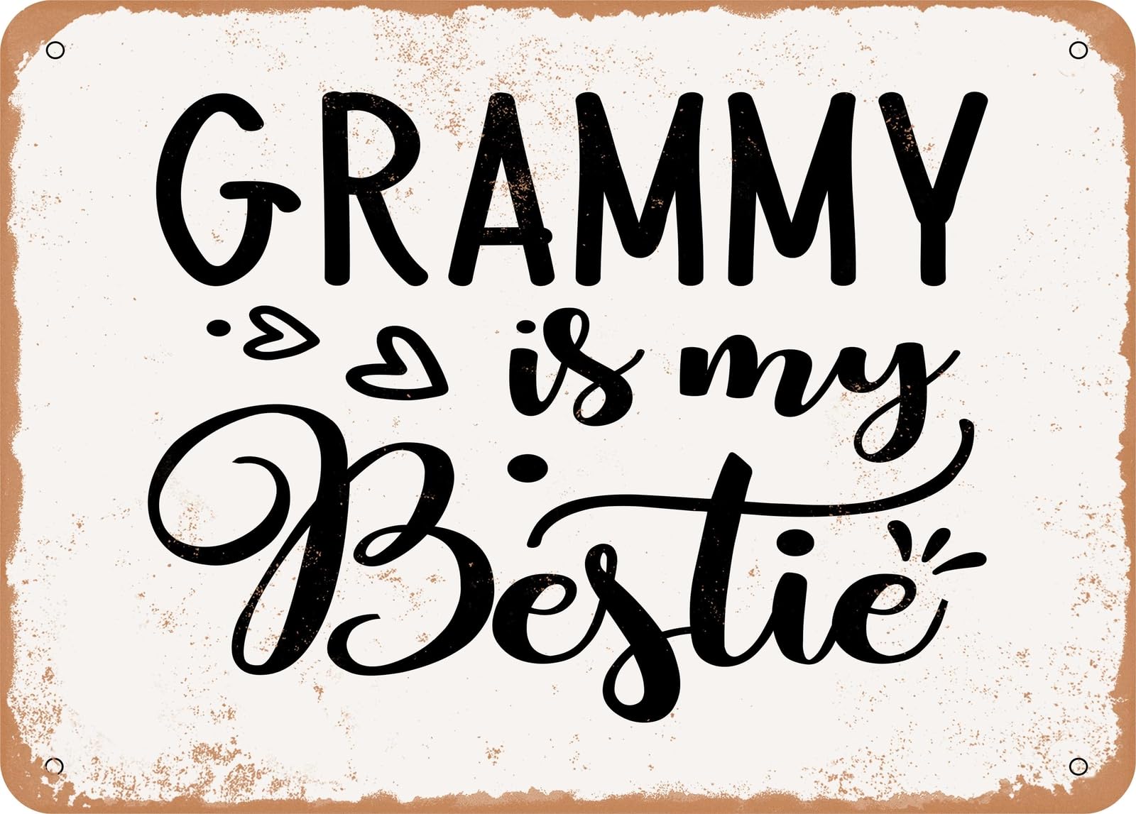 Miaomansenstore Metal Sign - Grammy Is My Bestie - Vintage Look Sign Home Decor
