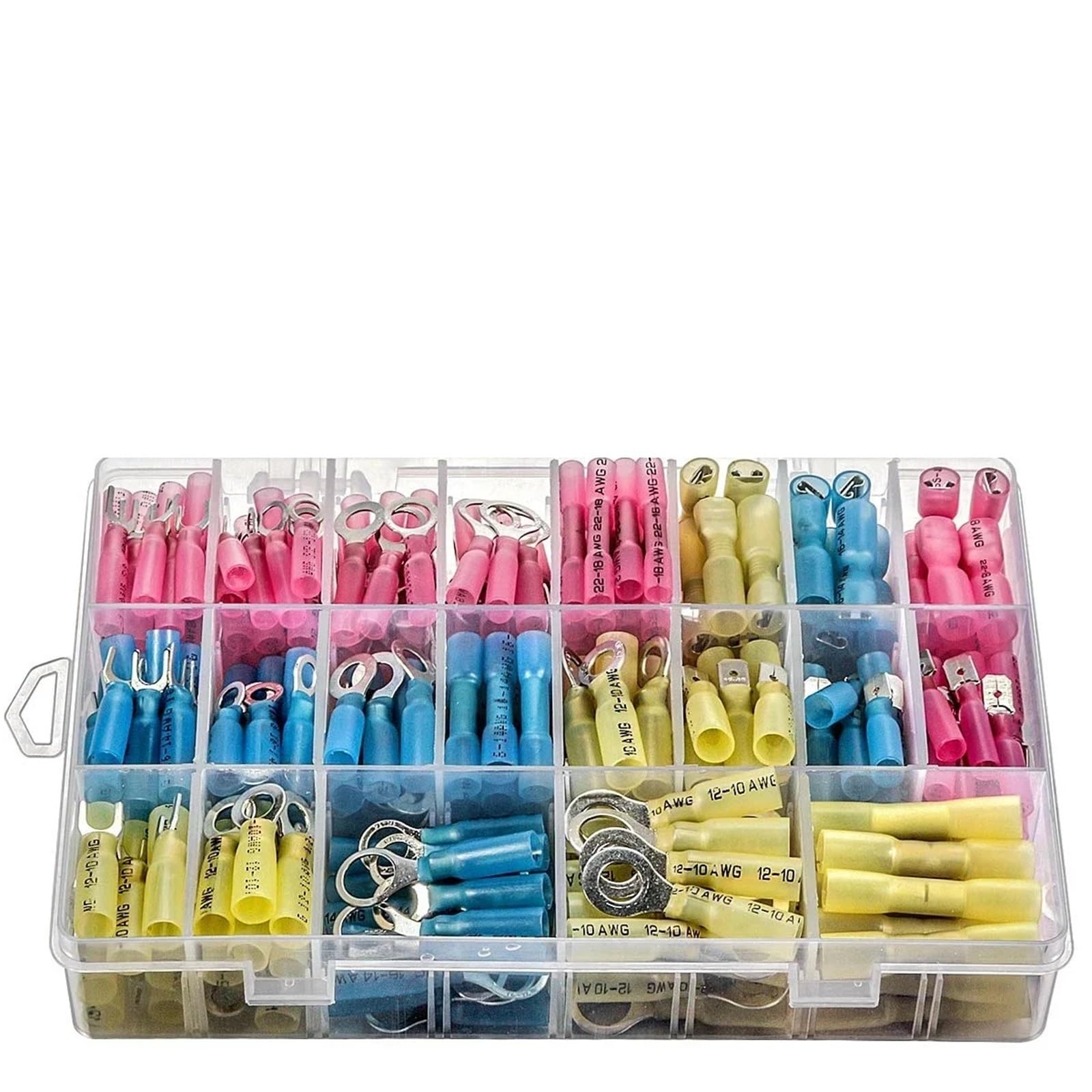 Ciopljhkl One Color 250Pcs Heat Shrink Solder Wire Connectors Insulated Crimp Terminal Marine Automotive Waterproof Seal Electrical Terminals Set For Home,Factory,Cars,Ship