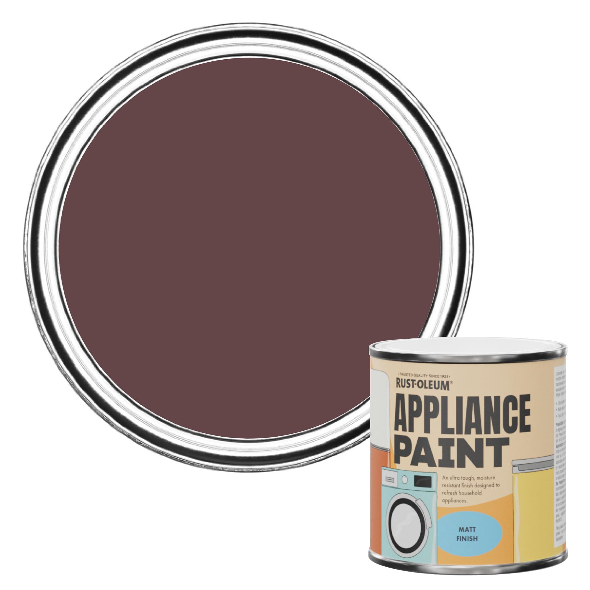 Rust-Oleum Appliance Paint in Matt Finish - Mulberry Street 250ml - Washing Machines, Tumble Dryers, Fridges, Freezers, Dishwashers