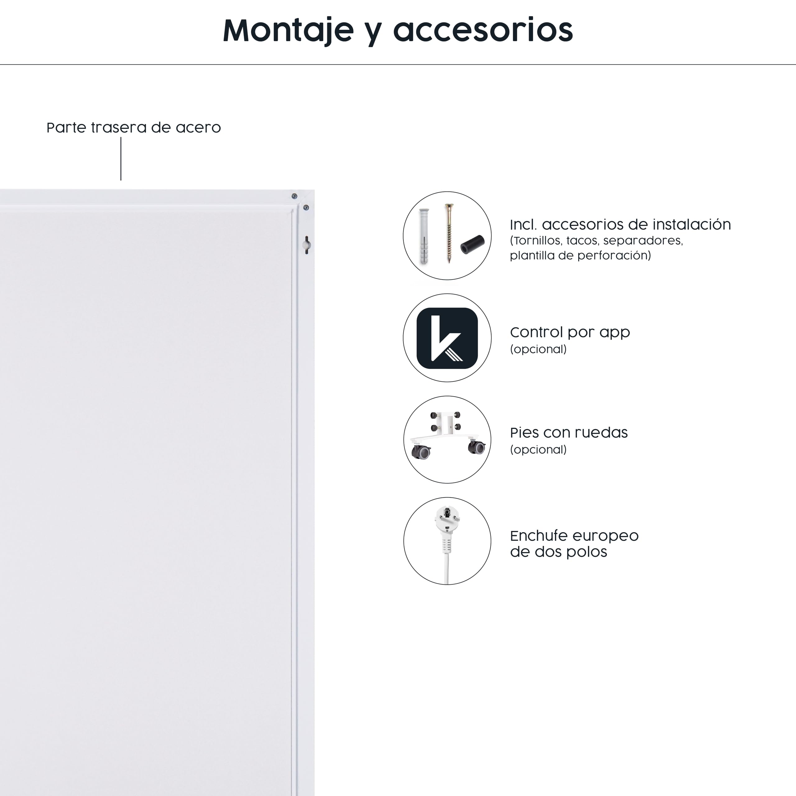 Könighaus Calefactor por Infrarrojos con tus Fotos e Imágenes con 5 Años de Garantía - Made in Germany (Carga tu Propia Imagen y Consigue un Diseño Único) (600W - marco blanco) - incl. Termostato