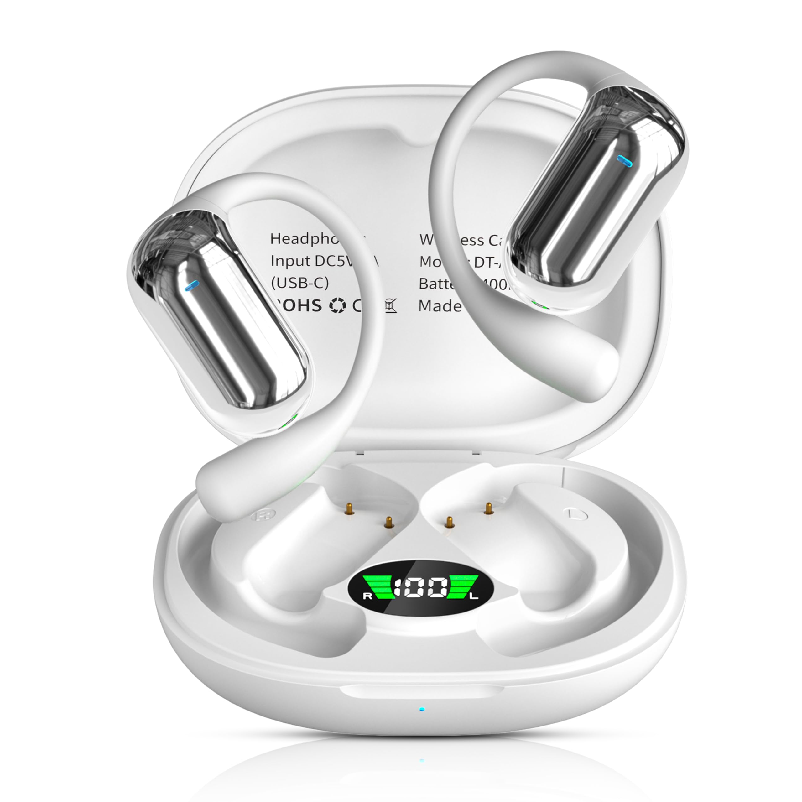 Auriculares Traductor en Tiempo Real - Auriculares Inalámbricos Bluetooth 5.4, Traductor Instantáneo de Voz, Auriculares Traductores Simultáneos IA, Traductor de Idiomas con Voz en Tiempo Real