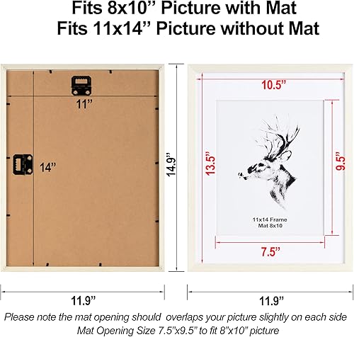 Miniatura 10 de Juego de 4 marcos de 18 x 24 pulgadas, de madera de roble macizo, de 18 x 24 pulgadas, para galería de pared, de 18 x 24 pulgadas, para montaje