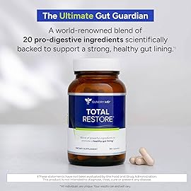 Gundry MD Total Restore Gut Lining Support, Digestive Supplement for Gastrointestinal Wellness, Gut Health Supplement, Gut Health for Women and Men, 90 Capsules (3)