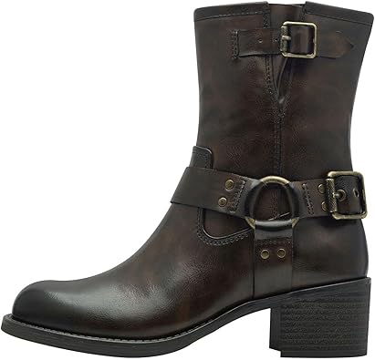 MARCO TOZZI 2-25388-43 Bootie Zip+Slip da Donna, Stivali alla Moda, Cafe Antic, 37 EU