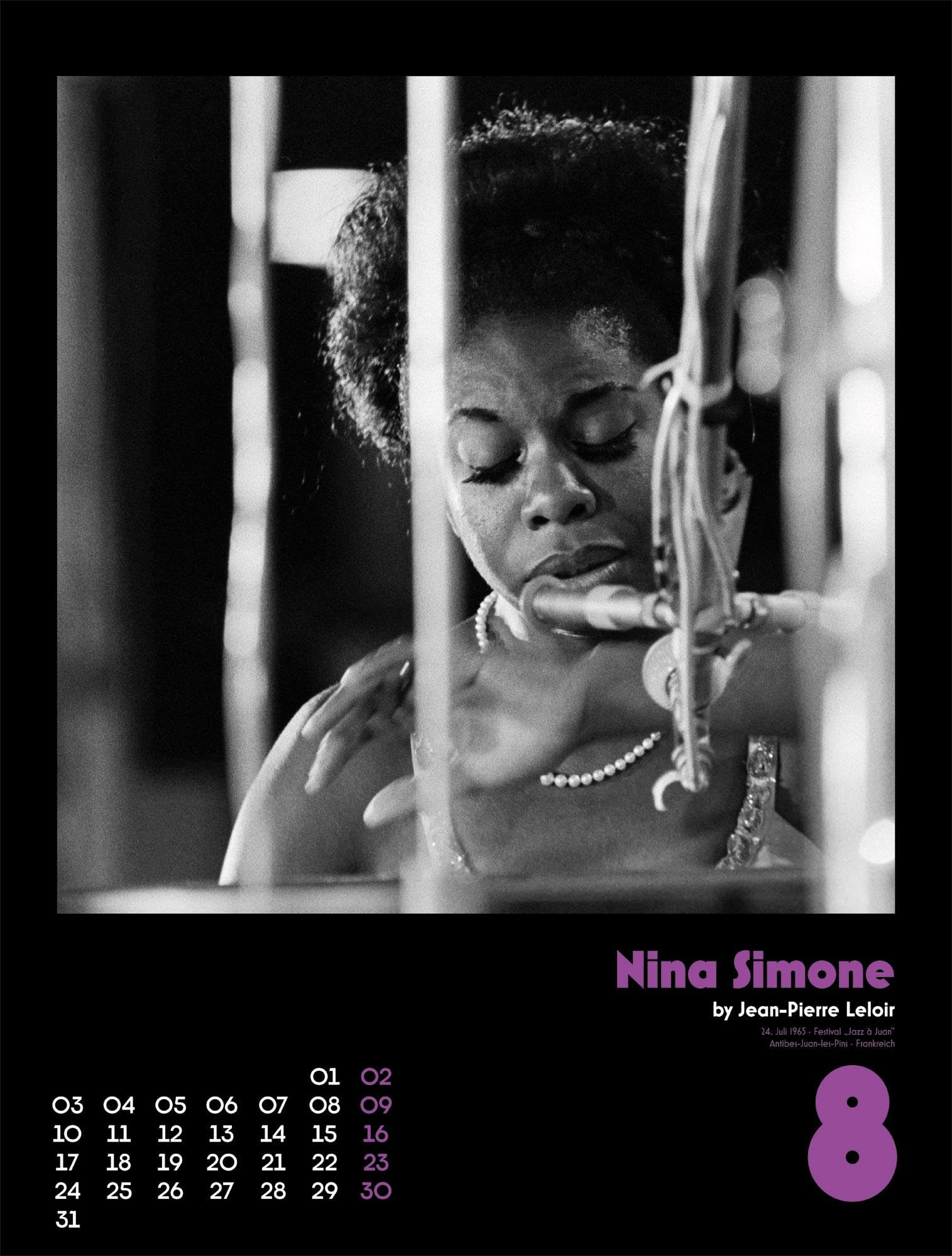 Jazz Kalender 2026 | Stilvoller Musik-Kalender im großen Hochformat (50x66 cm) | Schwarz-weiß-Fotos von Jean-Pierre Leloir für Musikfans