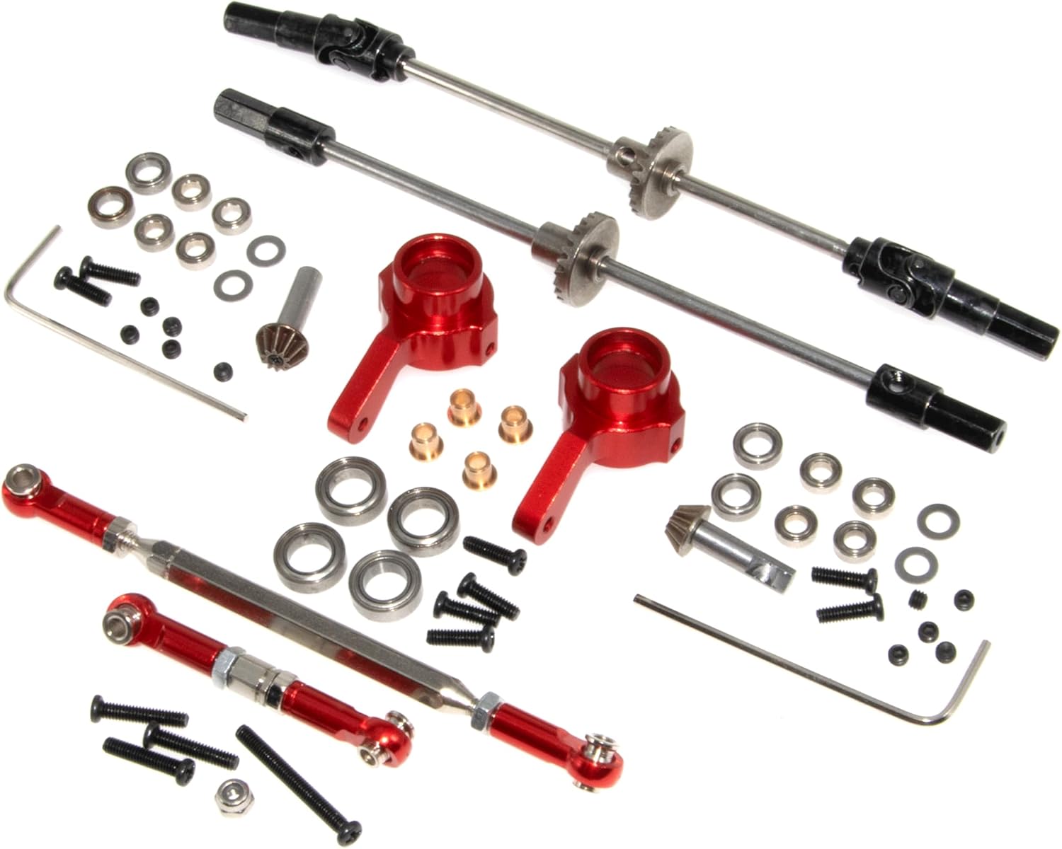 Axle Link Steering Cups Compatible with MN 1/12 MN78 Upgrade MN82 LC79 MN99s V2 Rc Car Metal Part Replace(Mixed Color)