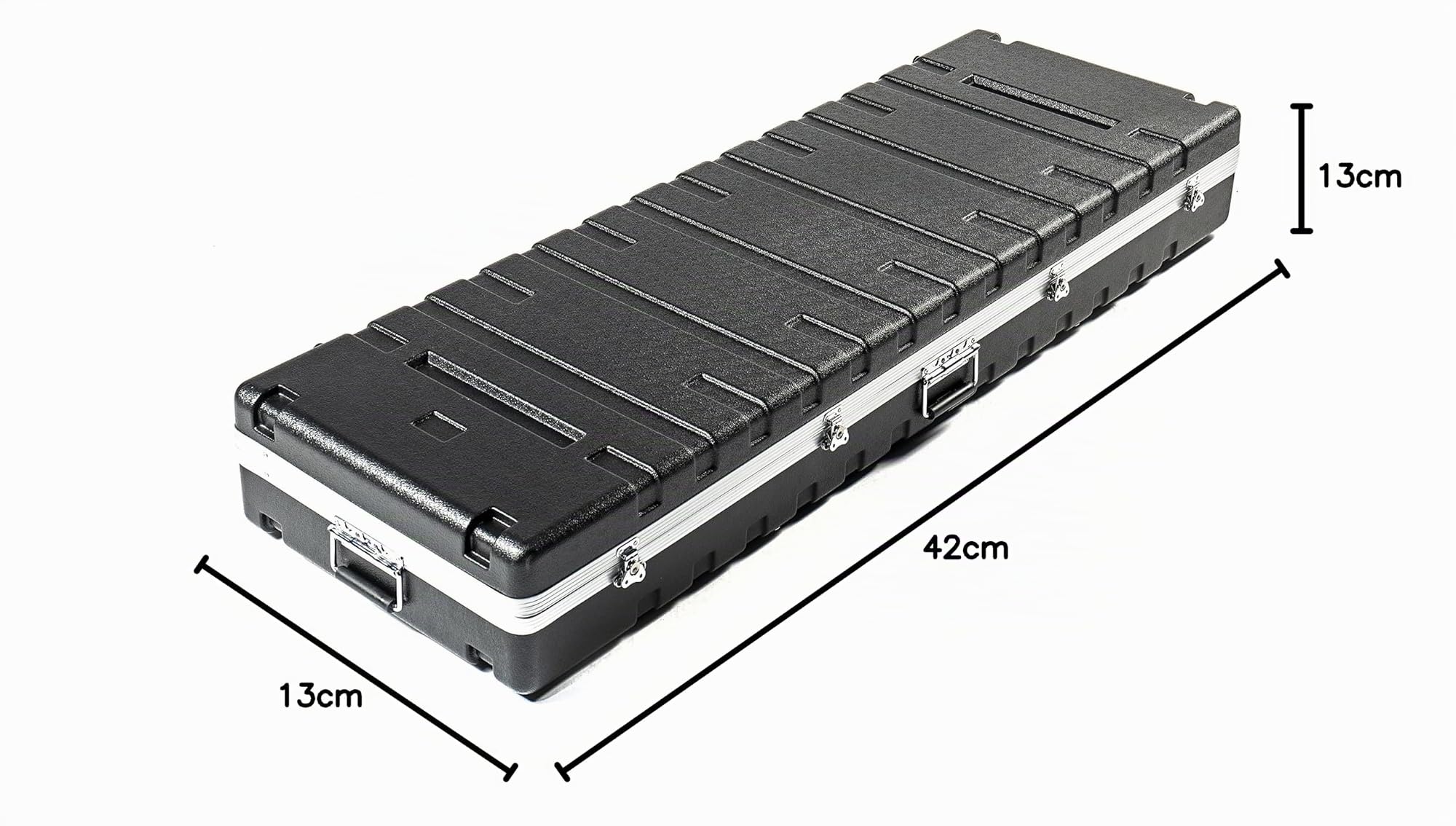Music Store ABS Keyboard Case 88, Universal, Schwarz, ABS Plastik, 11kg, Schaumstoff-Polsterung, Rollen, Klappgriffe, Schnappverschluss, Innenmaße 149x42x13cm, geeignet für 88-Tasten Keyboards