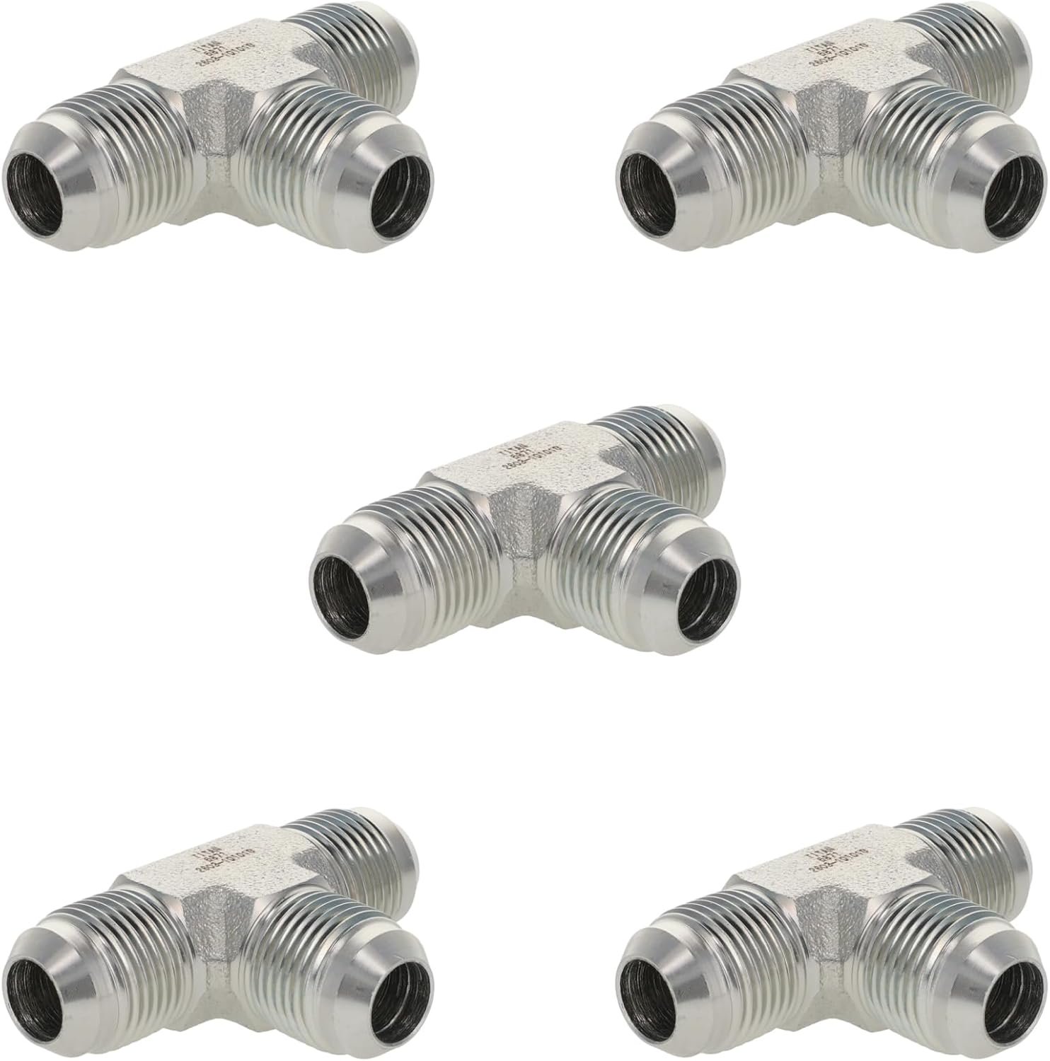 TITAN FITTINGS 2603-06-06-06-PK05 | Union Tee 3/8" Male JIC (9/16"-18 thread) x 3/8" Male JIC (9/16"-18 thread) x 3/8" Male JIC (9/16"-18 thread)