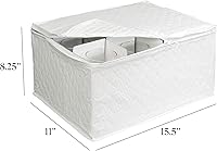 Vista 3 de cofre para almacenamiento de copas para hasta 12 vasos, color blanco., Blanco, Blanco