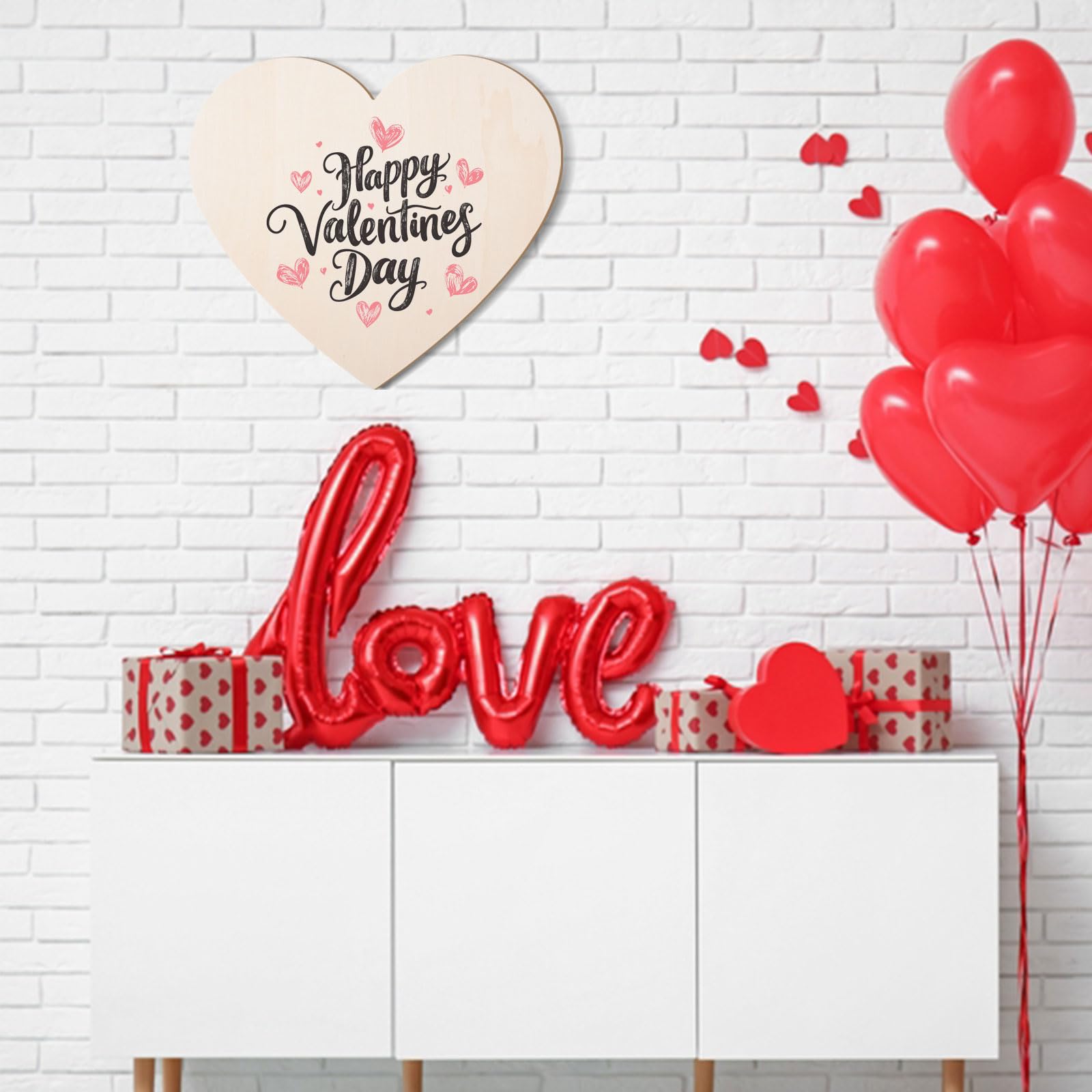 AWIZOM 3 Stück 40,6 cm unlackierte Holzherzen zum Basteln, blanko Holzherzausschnitte, 1/4 dicke große Holzherzscheiben für Valentinstagsprojekte, Malerei, Türhänger, Schilderherstellung, Lasergravur