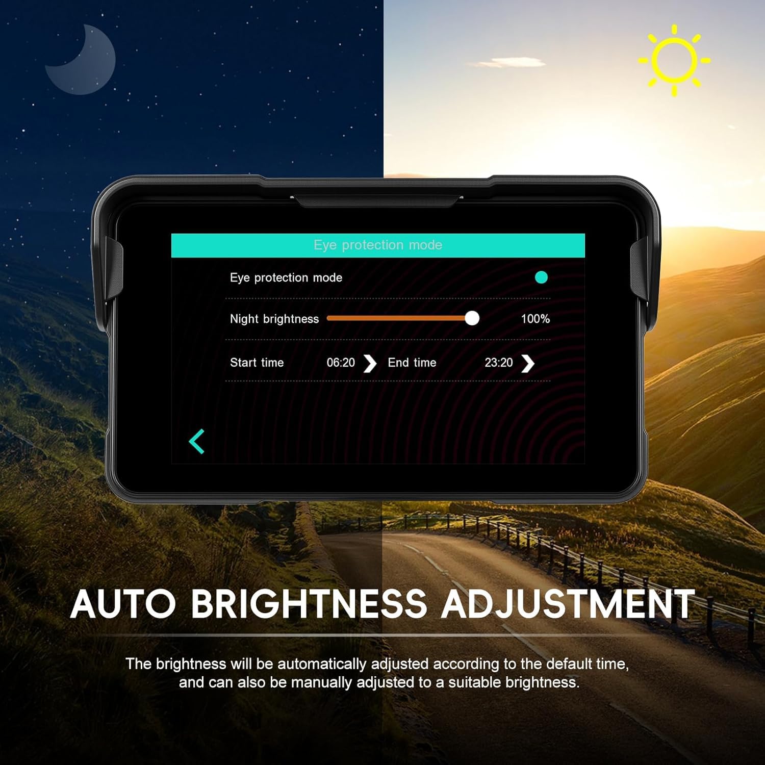 SIXTOP Schermo CarPlay per Moto, CarPlay e Android Auto Wireless per Moto, Touchscreen Impermeabile da 5 Pollici, Audio Bluetooth, Navigazione GPS, Siri