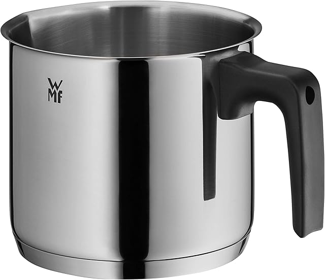 WMF Milk Pot Ø 14 cm Approx. 1,7L Pouring Rim Cromargan® Stainless Steel Brushed Suitable for All Stove Tops Including Induction Dishwasher-Safe