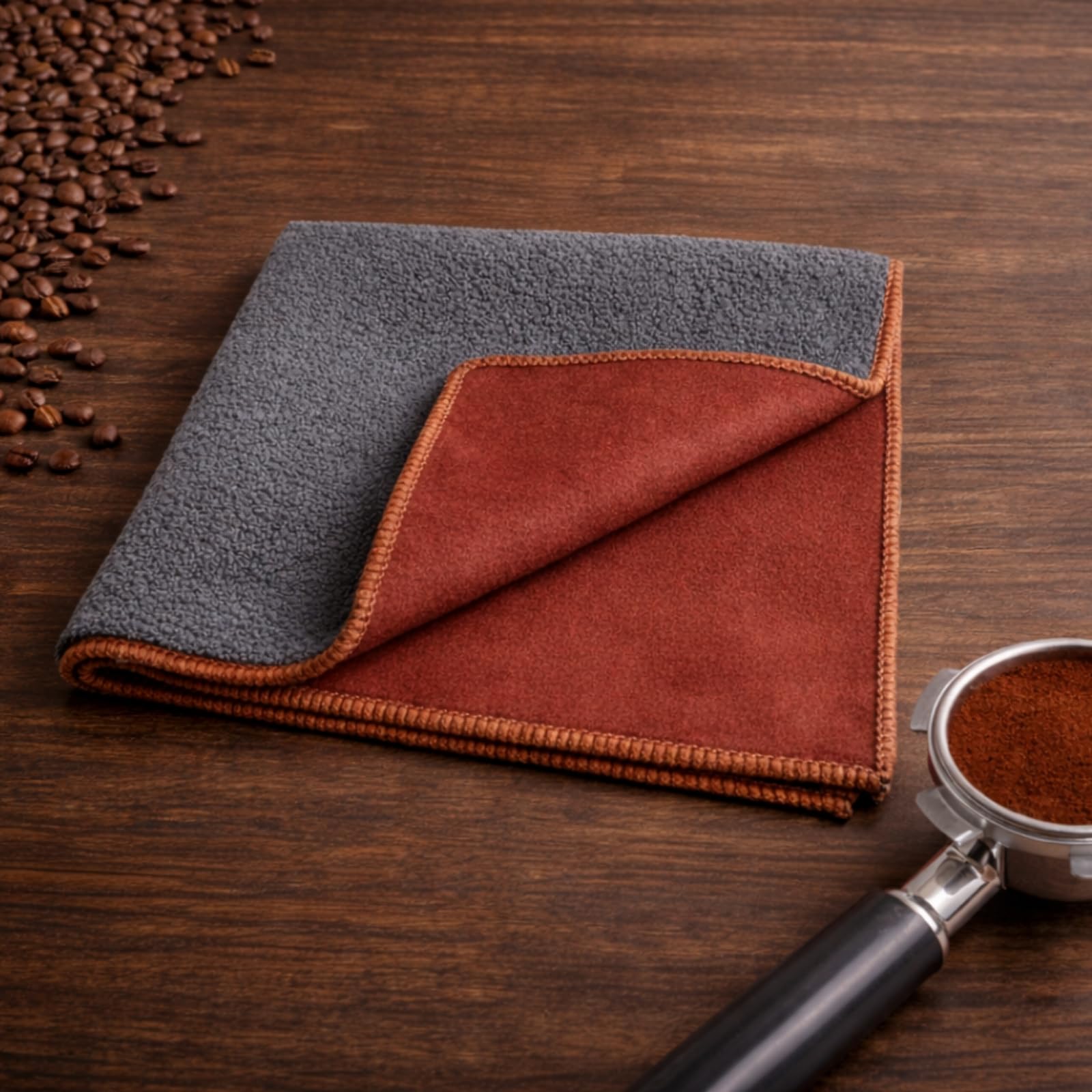 Barista zestaw ściereczek – 2 sztuki ściereczek z mikrofibry 30 x 30 cm – akcesoria barista do czyszczenia ekspresu do kawy i sitka, bardzo chłonna ściereczka do czyszczenia espresso i kawy