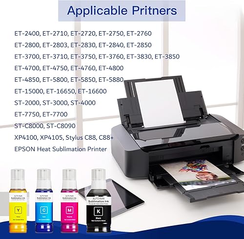 Miniatura 2 de Tinta de sublimación para EPSON et 15000, EPSON et 2400, EPSON Eoctank 2800, EPSON Ecotank 2850, EPSON 2803, ET-3850, ET-2720, ET-2760, ET-2840,