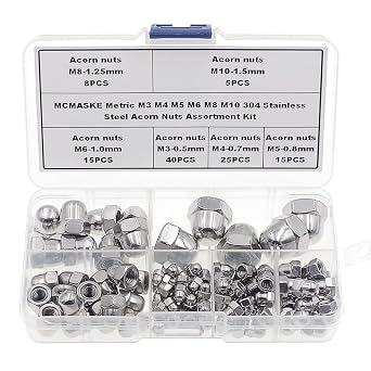 M3 M4 M5 M6 M8 M10 304 Stainless Steel Acorn Hex Cap Nuts Kit