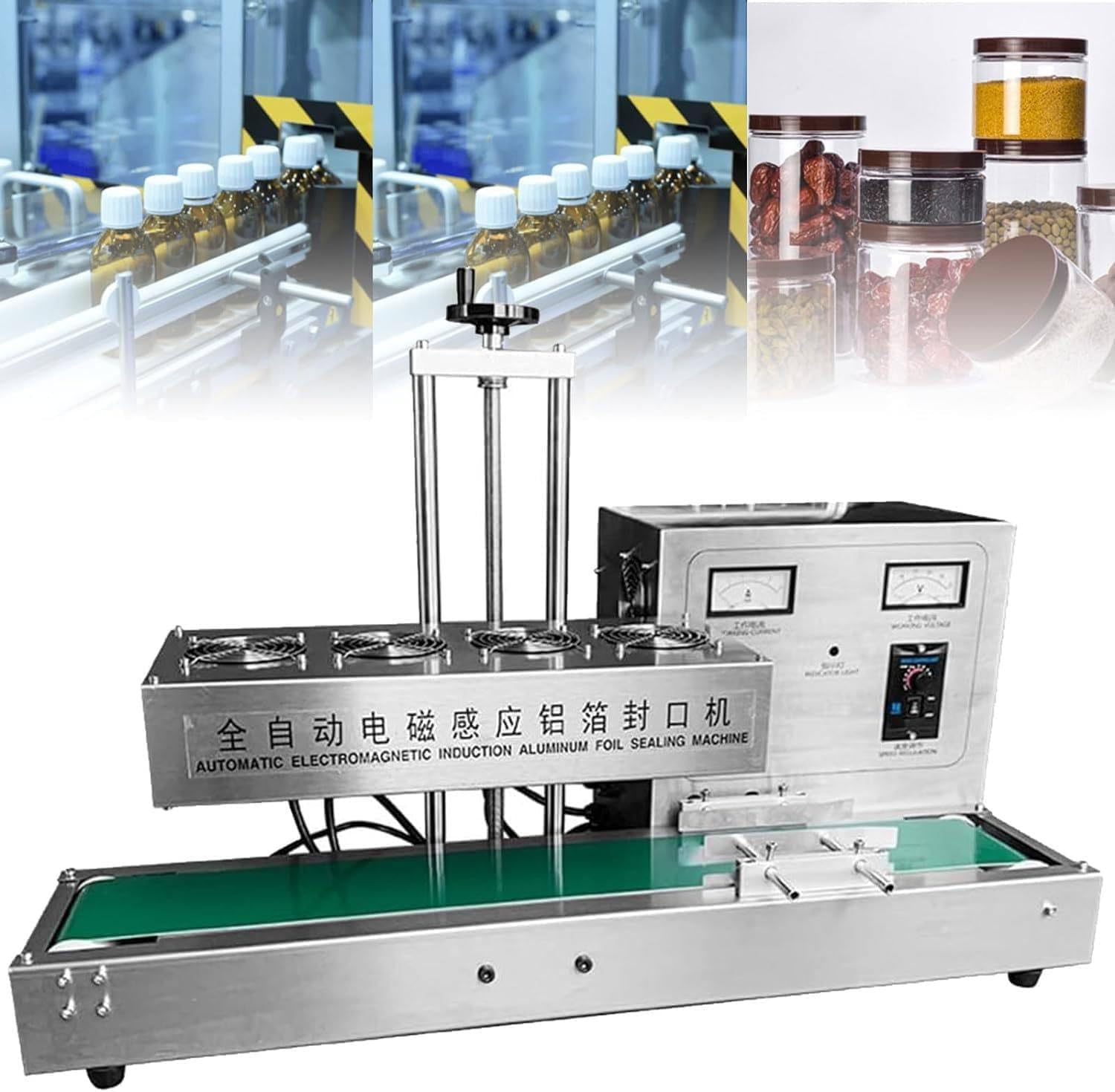 Electromagnetic Induction Aluminum foil Sealing Machine,2200 W Automatic Aluminum Foil Sealing Machine,Sealing Speed 20-50 Bottles/Minute,85mm