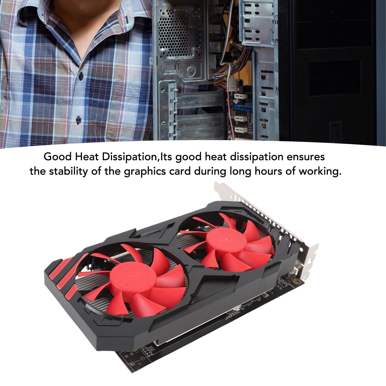 1G GDDR5 128BT PCIE 2.0 X16 PC Karta Graficzna z kompaktową konstrukcją, Zaawansowane Rozpraszanie Ciepła, Wysoka szybkość Klatek do Pracy, Gier i Inne