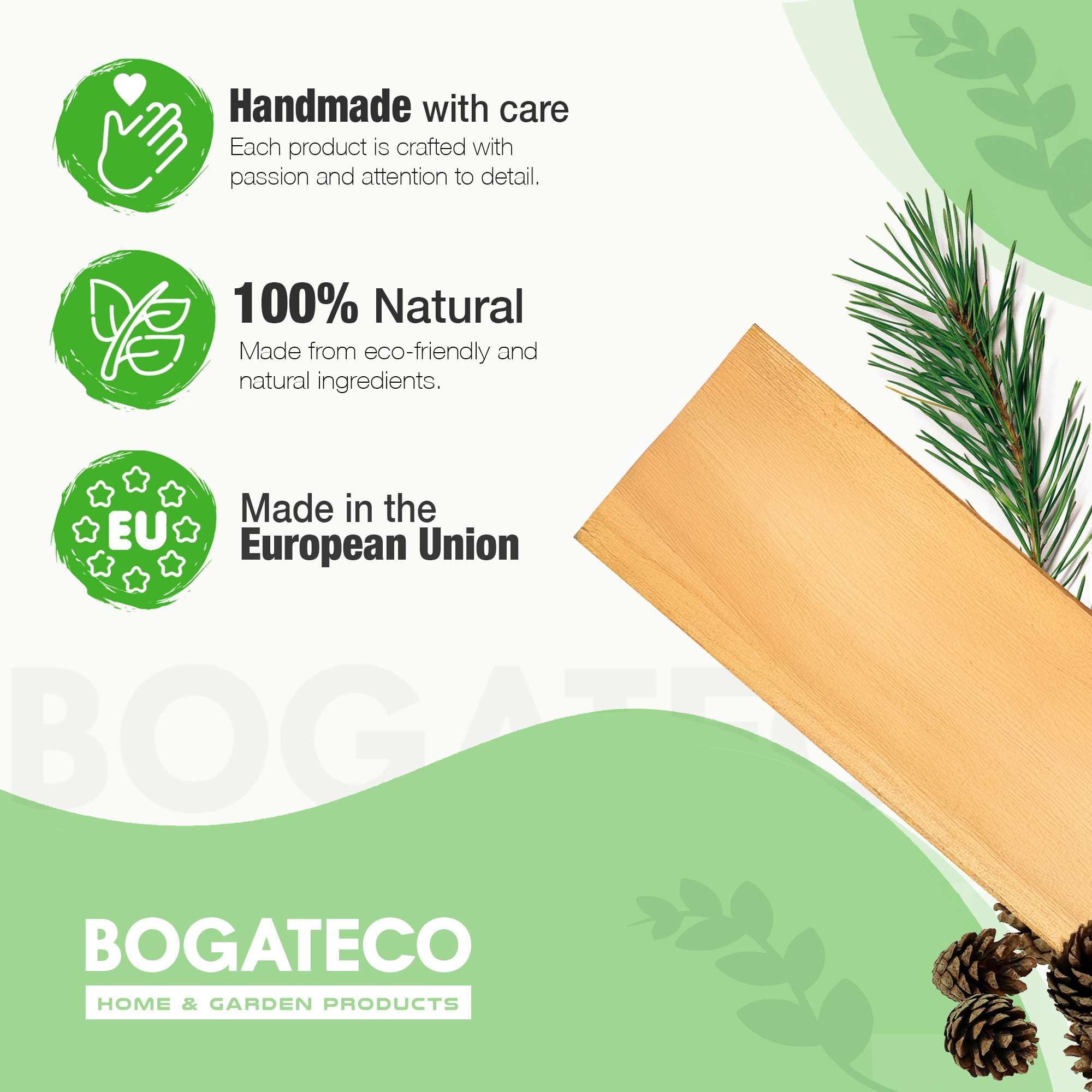 BOGATECO Macetero Jardín Madera para Exteriores | 38 x 80 cm | Terraza Balcón | Caja Cuadrada | Construcción Robusta y Impregnado | Llega ensamblado | con Agro-Textil | Roble Marrón