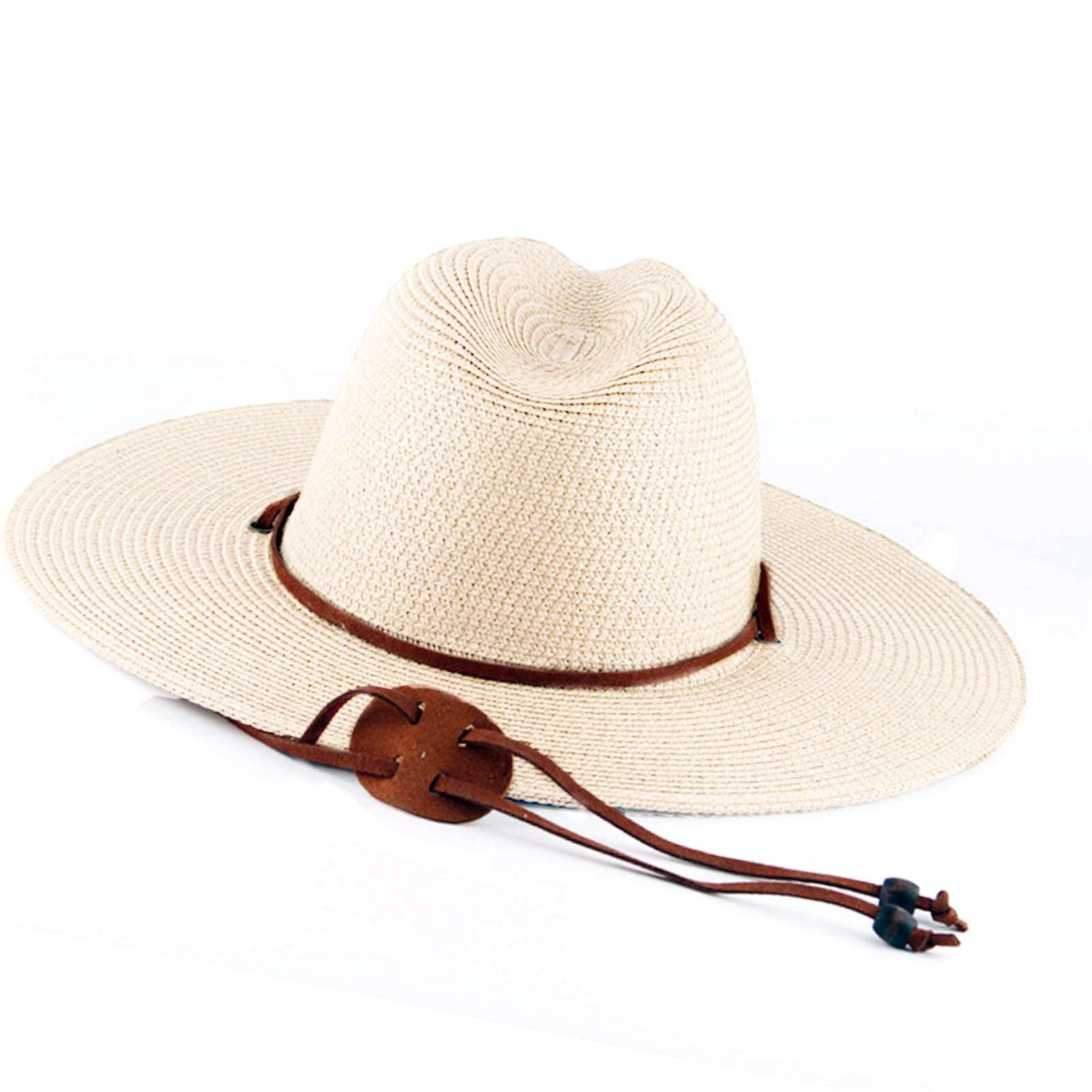 Elnwnnkc Sun Straw Hat Vacation Panama Hat with Breathable Design for Women Various Occasion Music Festival Props Windproof Sun with Adjustable Strap
