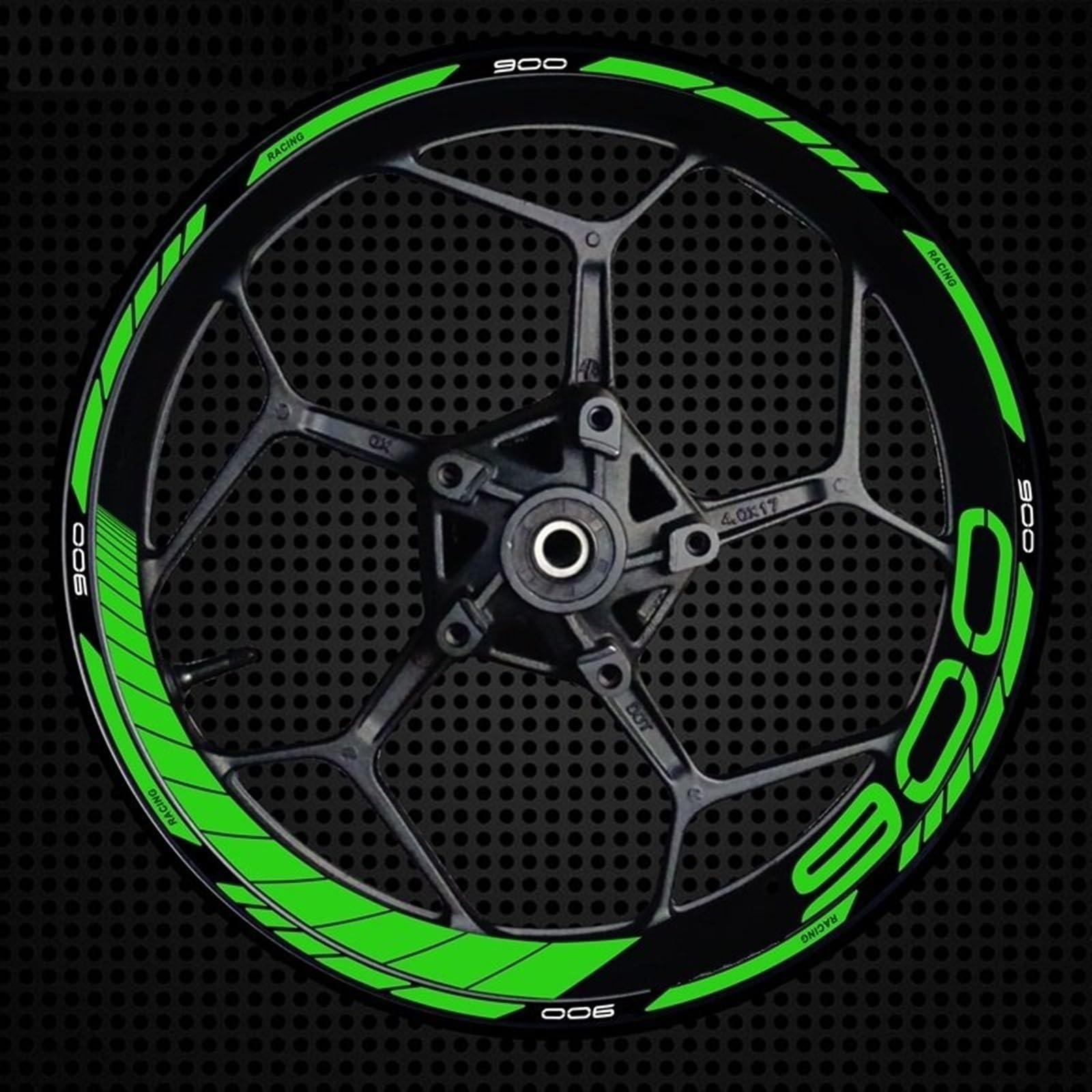 Tire Modification Motorcycle Rim Stickers Wheel Film Border Reflective Decals for Kawasaki for Z900 for Z-900 Motorbike(Color16)