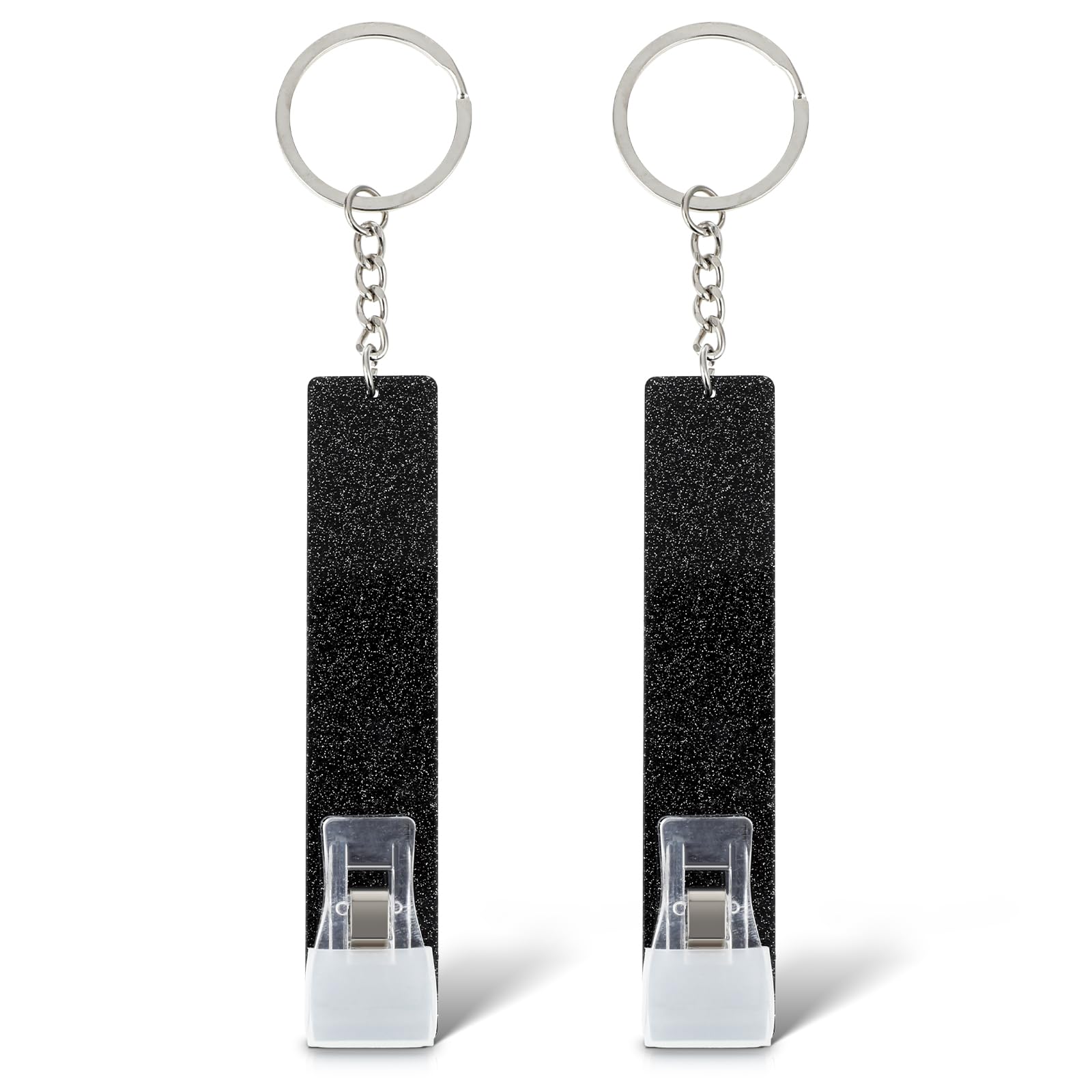 Grevosea 2 Pieces Credit Card Puller, Debit Bank Card Grabber for Long Nails ATM Keychain Card Clip Card Puller for Men and Women Black