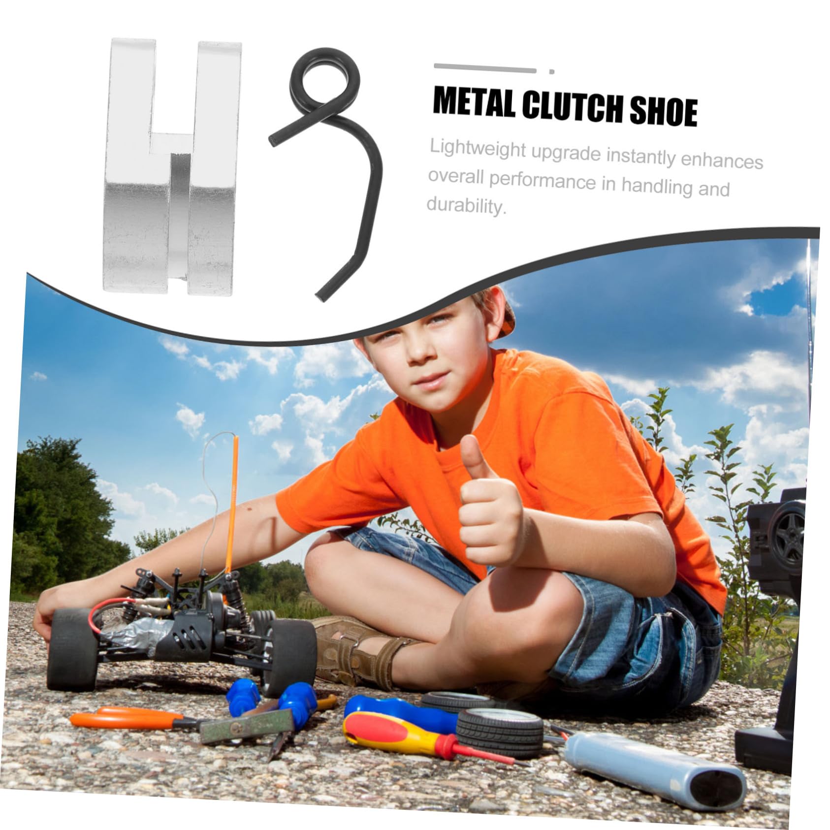 FAVOMOTO Car Part Clutch Shoe Spring Kit 6 Sets Metal Clutch Plate Engine Car Upgrade