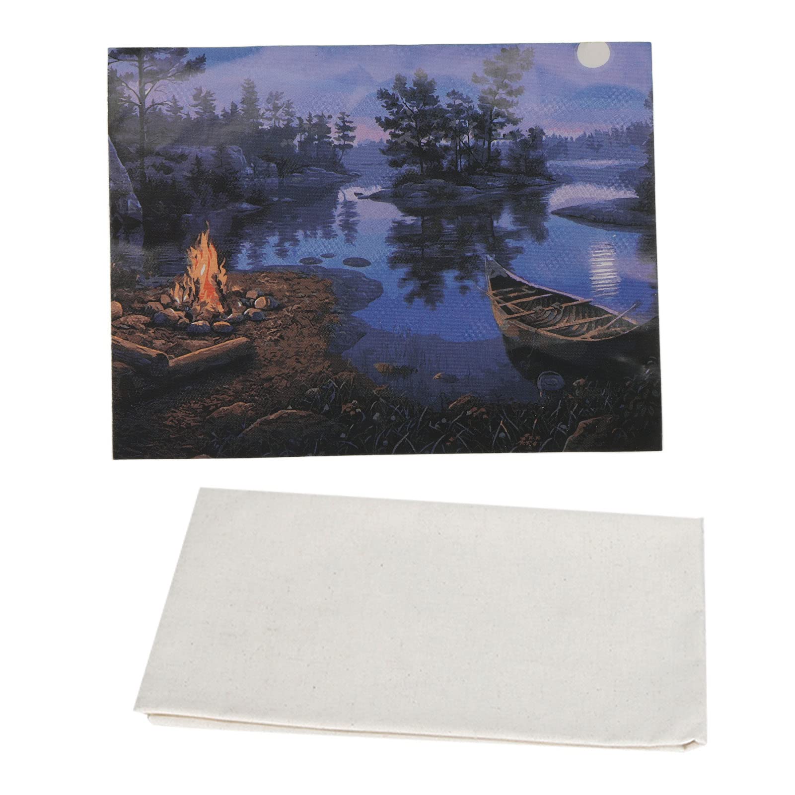 Akozon Peinture par Numéros pour Adultes et Enfants Débutants, 40 X 50 Cm, Nuit au Clair de Lune, Lac Paisible, Kit de Peinture à l'huile sur Lin de qualité Supérieure, activité Familiale,