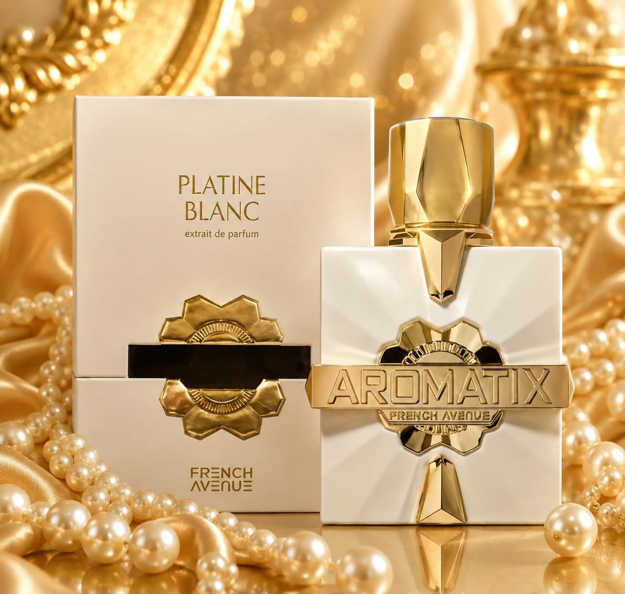 Aromatix Platine Blanc eau de parfum unisex profumo arabo da 100 ml + campioncino in omaggio da borsetta da 5ml
