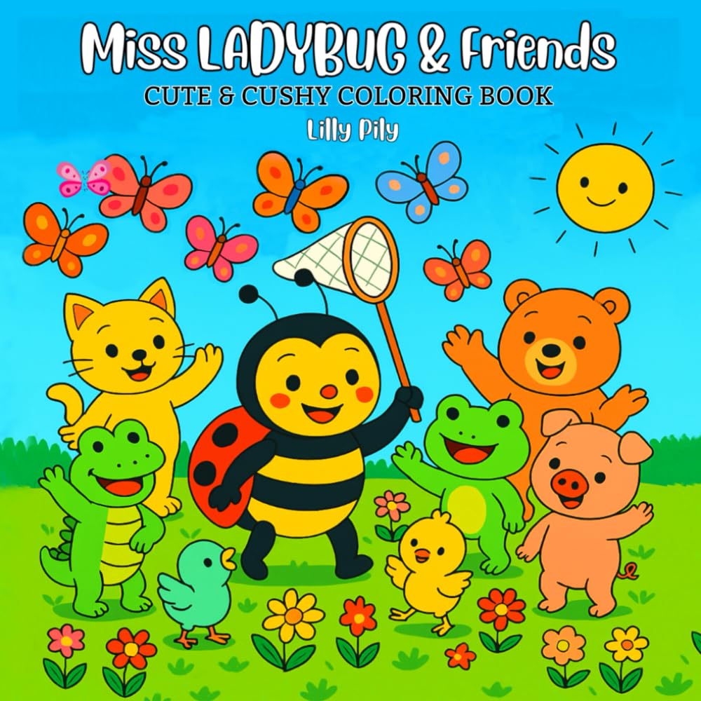 Miss Ladybug & Friends: Cute & Comfy Coloring Book