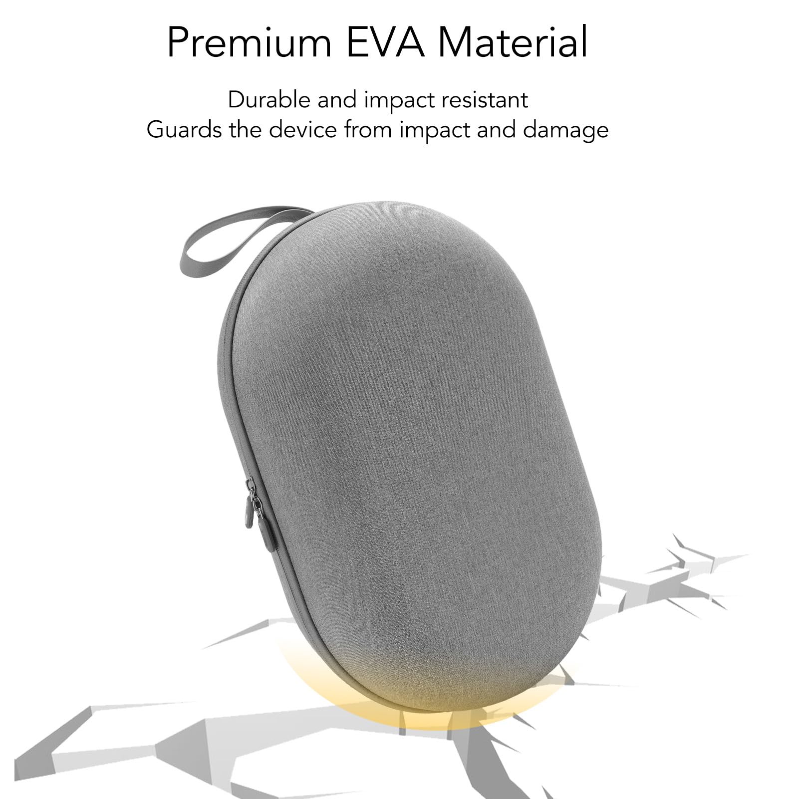Étui de Transport Rigide, étui de Voyage Portable étanche et Résistant aux Chocs en EVA, Sac de Rangement de Protection avec Intérieur de Grande capacité pour Casque 3 VR, Contrôleur de Jeu et