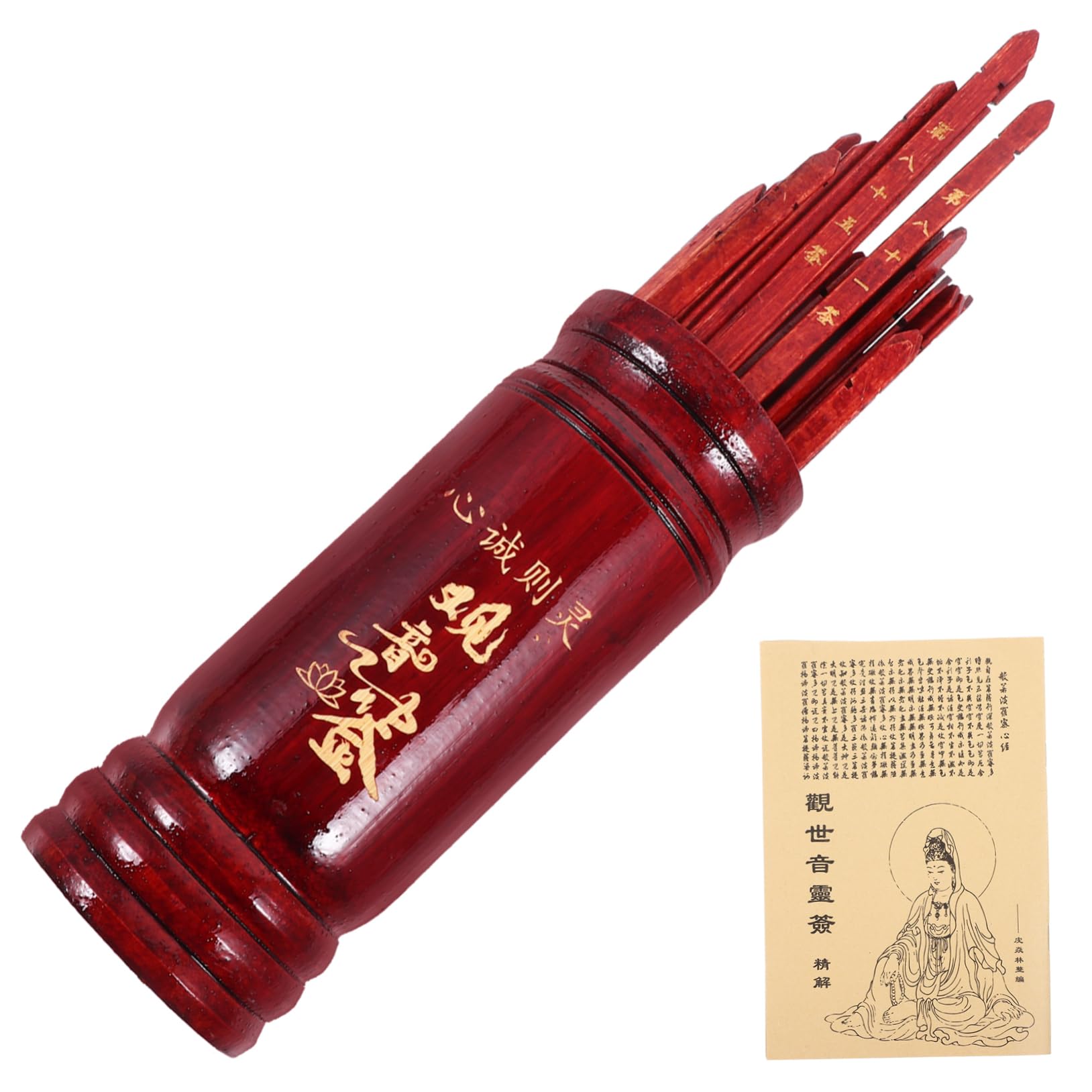 BESPORTBLE 1Set Chinese Fortune Sticks with Divination Book Sticks for Family Gatherings Temples Fun Games Fortune Telling Supplies for All Ages