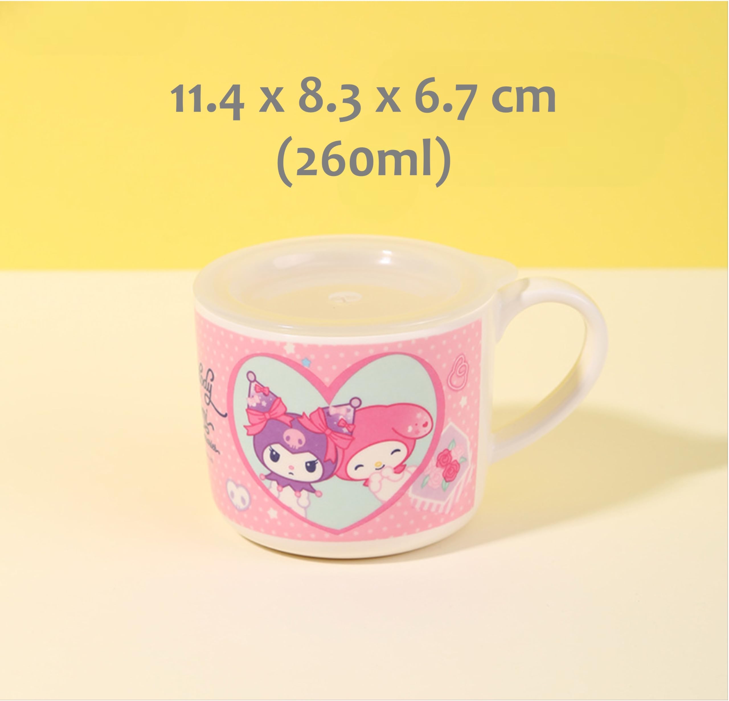 Kuromi & Melody Dinnerware Flatware Meal Set – Plate Bowl Cup Spoon, 4 pieces