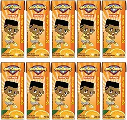 Kit 10 Unidades de Sucos Sabor Laranja - Os Aventureiros