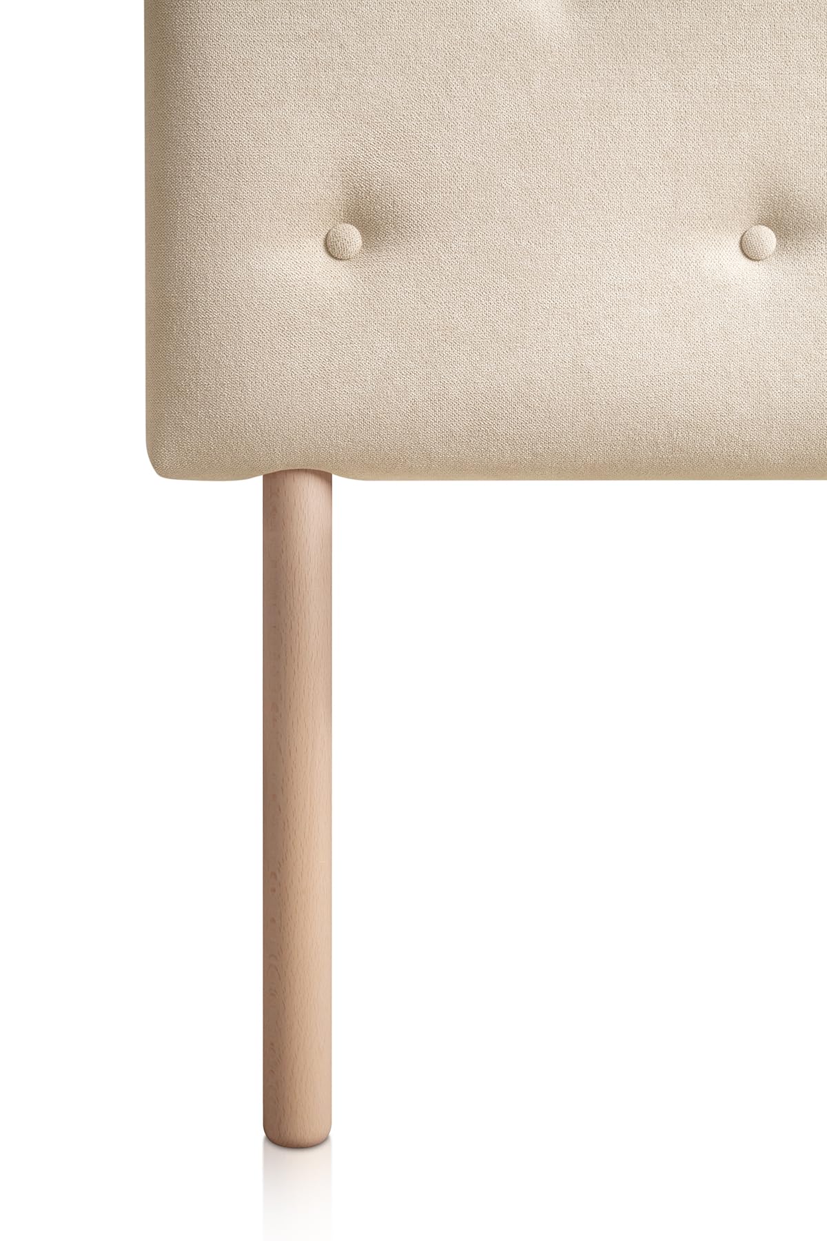 SUENOSZZZ-ESPECIALISTAS DEL DESCANSO Cabecero de Cama Helsinki con Patas nórdicas y tapizado en Tela para Camas de 105 (115 x 100 cm) Tela Beige