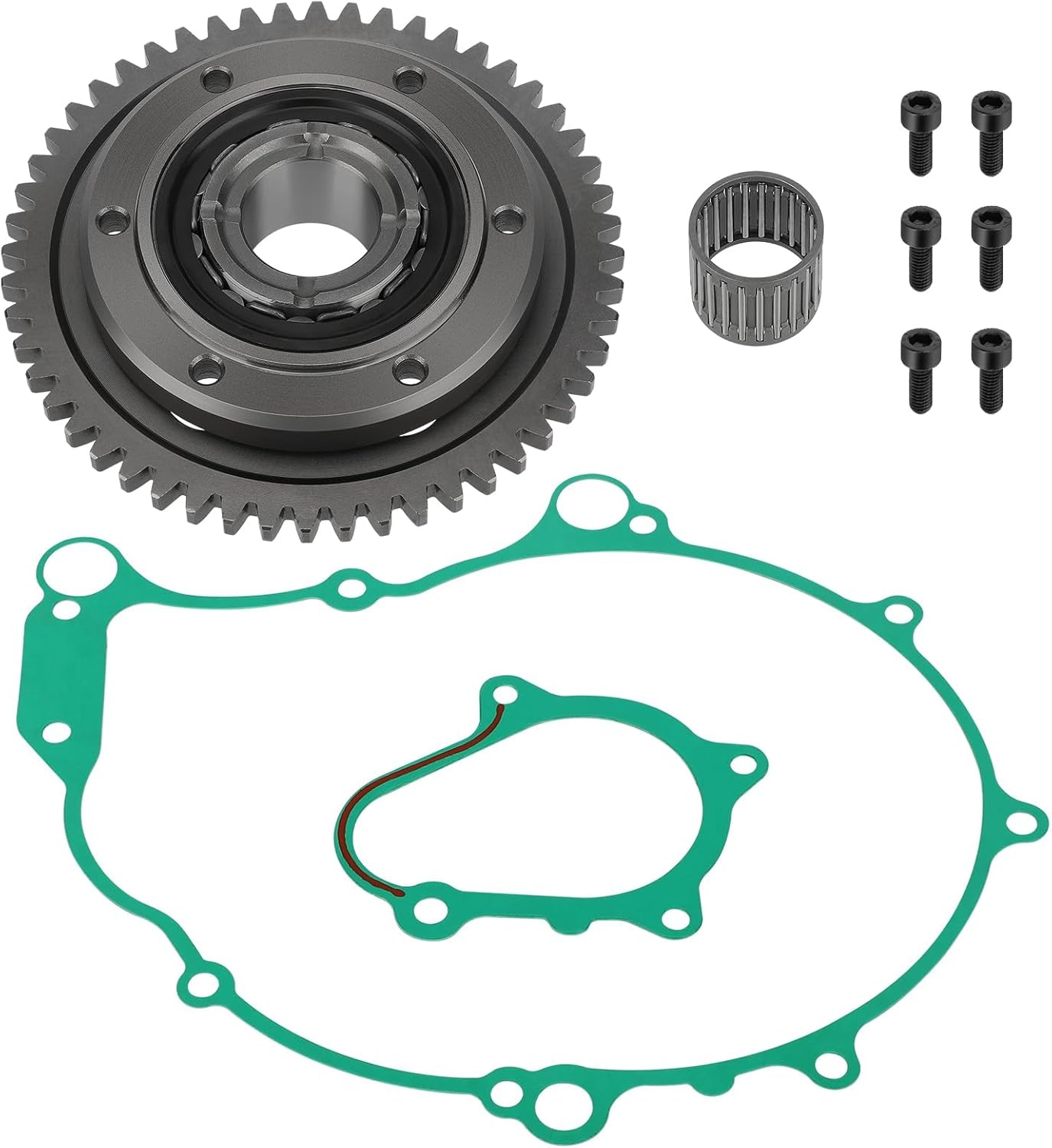 Starter Starting Clutch One Way Gear Bearing Gasket Kit Fit for Yamaha Raptor 660 YFM660R 2002 2003