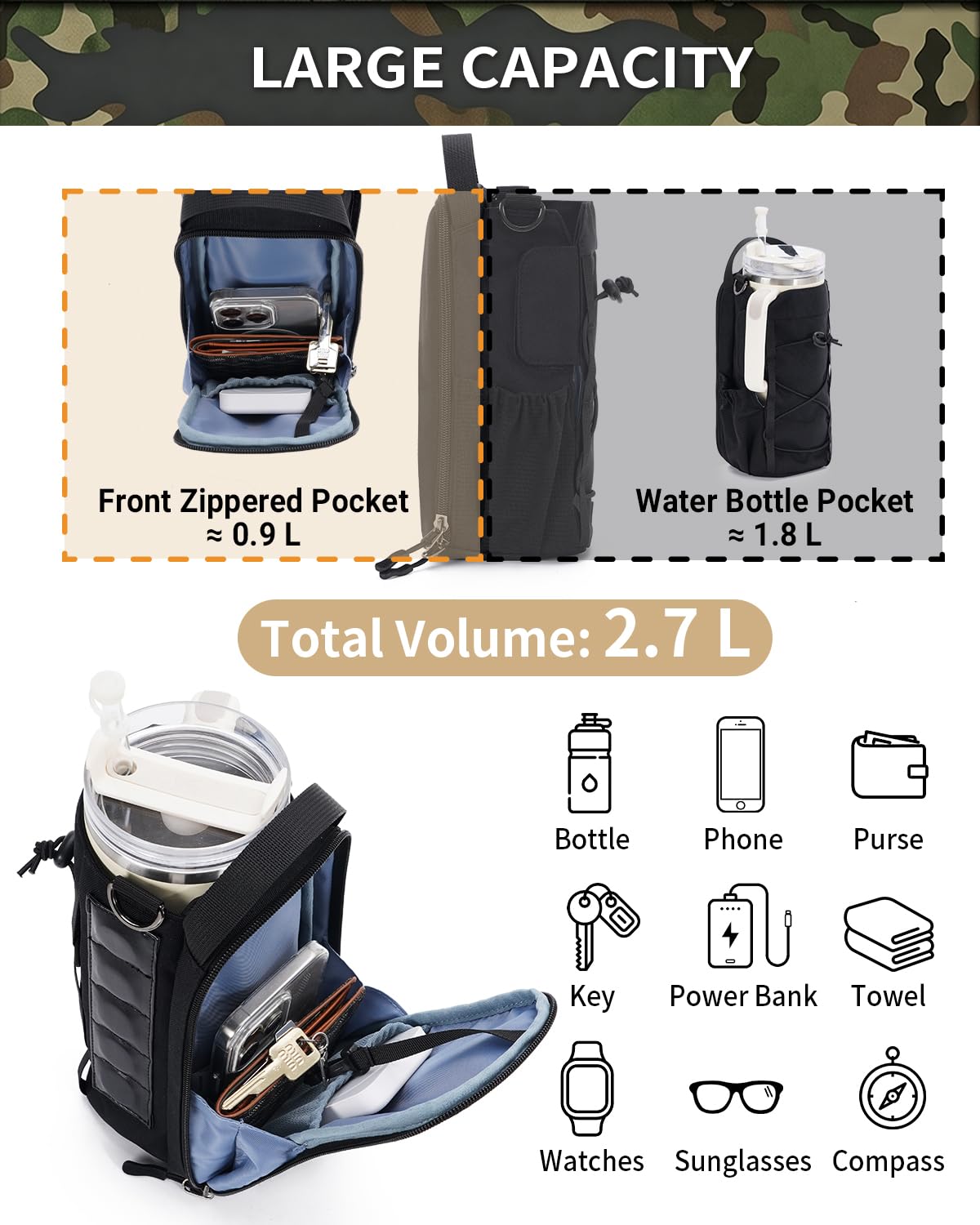 Magnetic Water Bottle Holder - Gym & Hiking -4 Magnetic Water Bottle Holder - Gym & Hiking -4