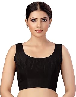 Studio Shringaar Women's Readymade Art Silk Sleeveless Saree Blouse Price In India