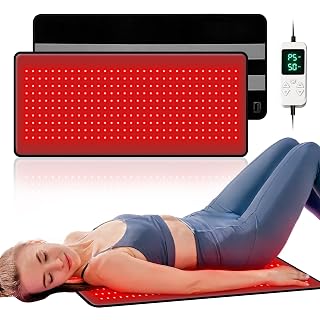 29.3"x13" Kaoudt Red Light Mat for Body, Home Light Device | 330 LEDs 660nm&850nm Infrared Light Pad, Easy-Clean TPU, 3 Modes, 5 Levels, 10-90 Min Timer - Amazon product rated Grade A