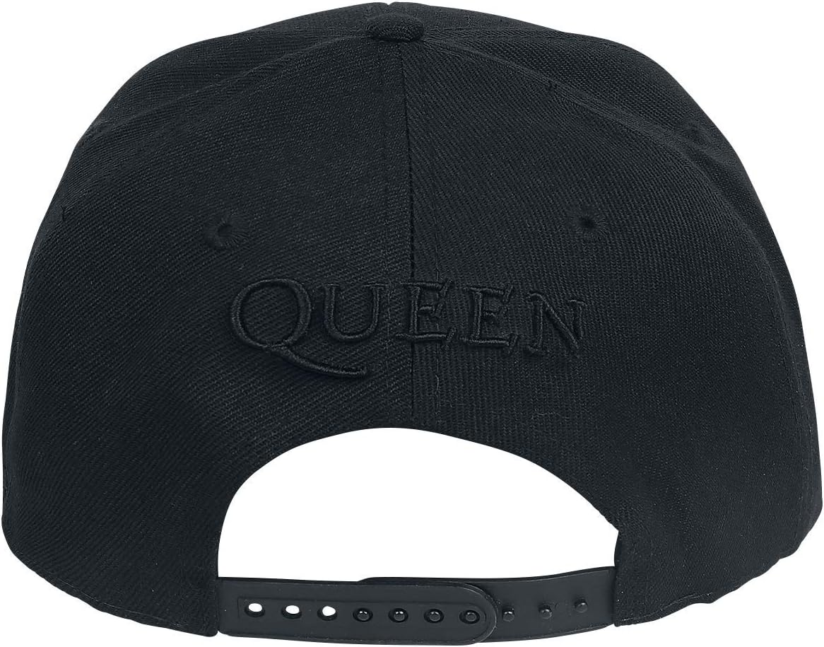 Men's Queen Crest Snapback Baseball Cap Black - Image 2