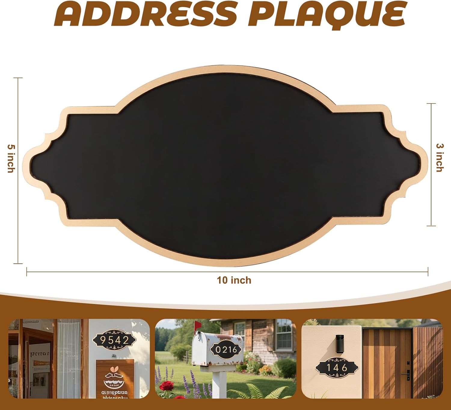 House Numbers for Outside, Personalized Address Signs for House, Mailbox, Apartment, Office, Coffee Shop, Hotel, Garden (Contain Two Sets of Numbers from 0-9)
