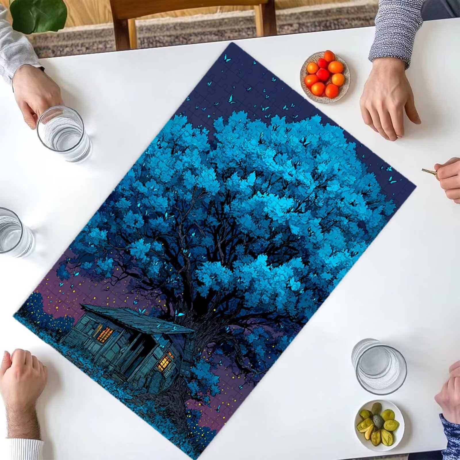1500 Pezzi di Puzzle, Donna Fiore 1500 Pezzi di Puzzle per Adulti, Regalo Anniversario, Regalo Natale, Decorazione Casa, Prevenzione Degenerazione Cerebrale Negli Anziani 87x57cm PjY7240 1-0