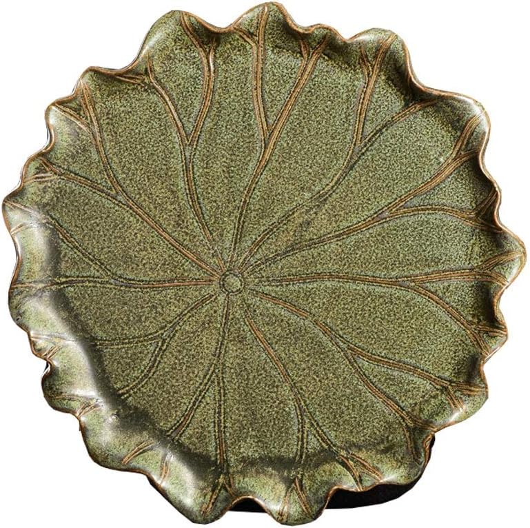 Plant Saucer Drip Tray Retro Flower Pot Tray Ceramic Thickened Flower Pot Tray Outdoor Garden Home Indoor Office Plant Potted Chas,A