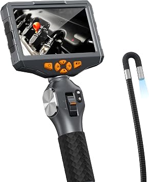 Borescopes endoscopes TD500 inspect camera dual lens 6.2MM Articulating Borescope 1080P 5 Inch IPS Two Way 360  Steering Endoscope Video Inspection Camera with WIFI