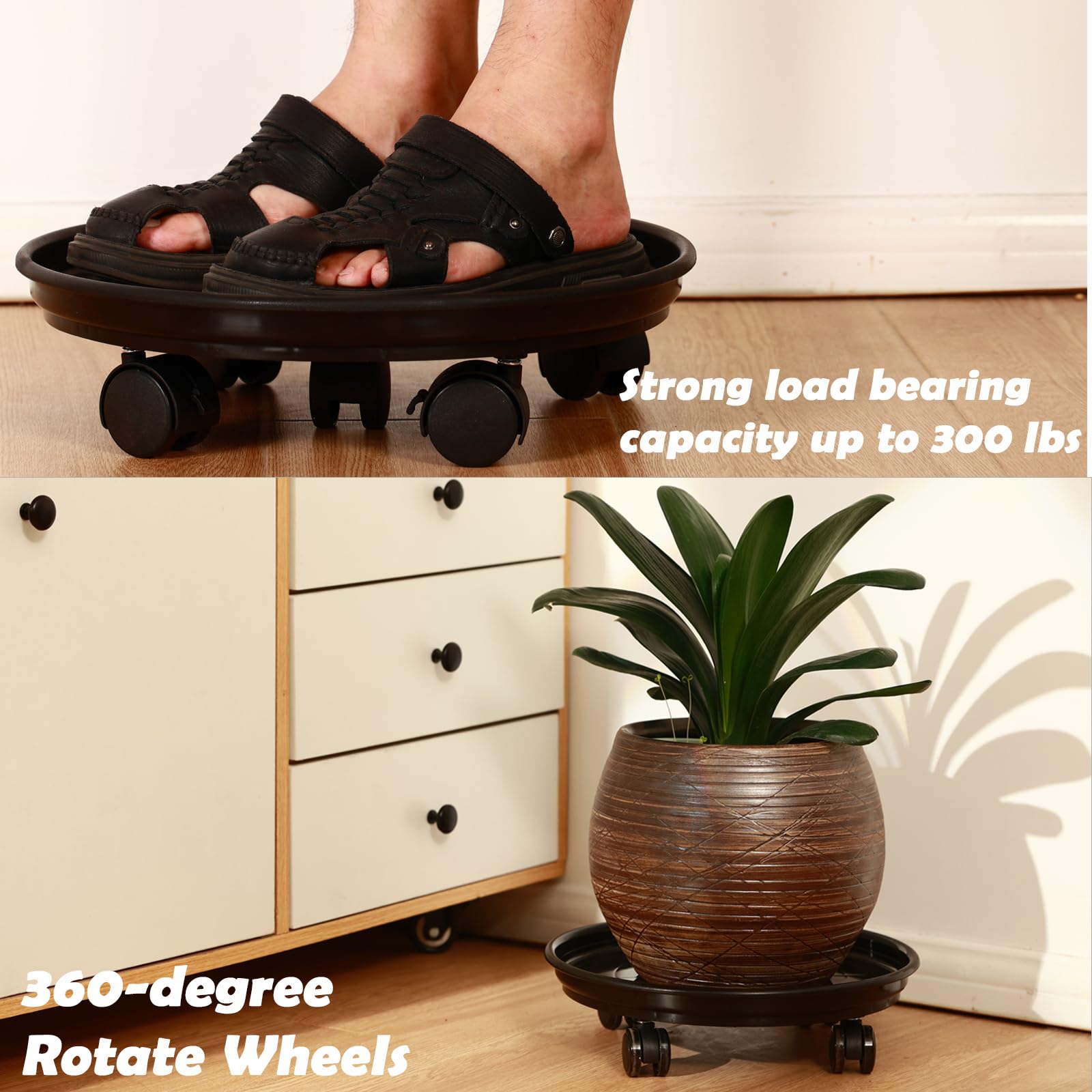 Escalier Pliables Pour Fleurs Et Plantes Avec 4 Roues - En Métal - Blanc